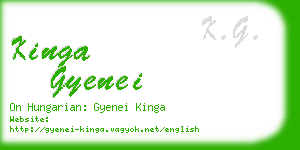 kinga gyenei business card